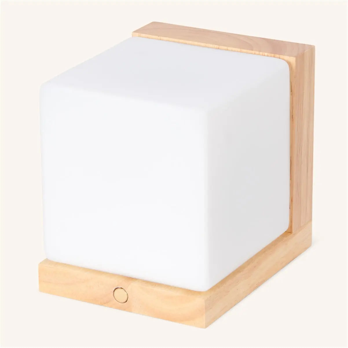 Lizzy Cordless Wooden Wall Lamp – Rechargeable, Dimmable with Frosted Glass Tavellio