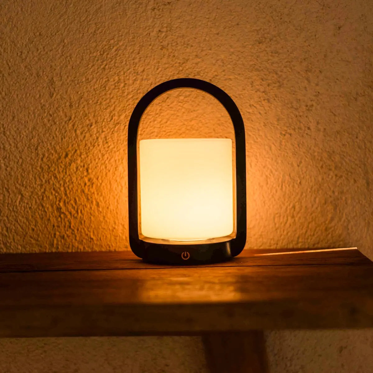 George Dark Brown Wooden Lamp – Rechargeable, Dimmable & Portable Tavellio