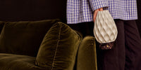 Range of Tavellio rechargeable wall and table lamps in warm brown tones showing current interior trends