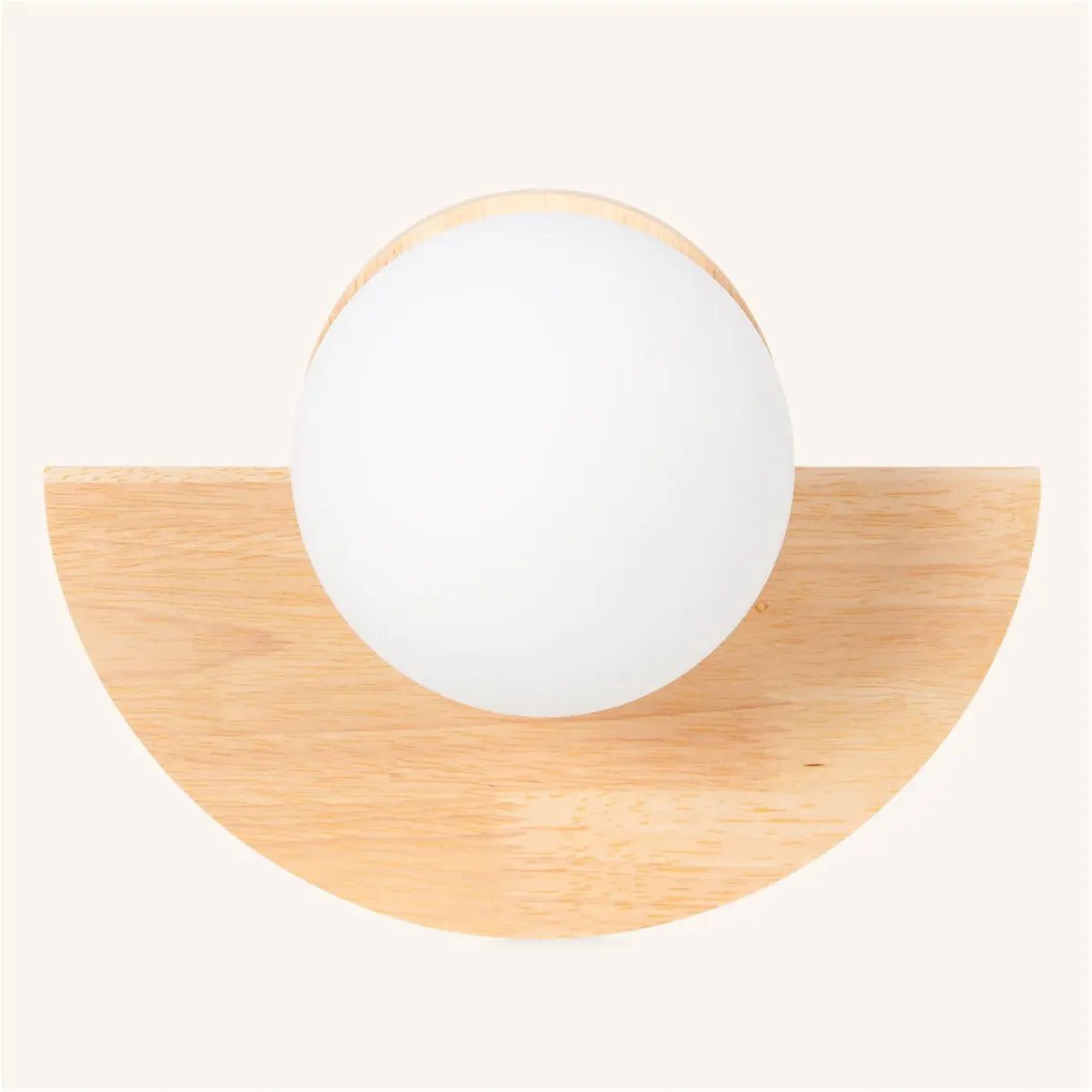 Kane Light Brown Cordless Wall Light – Rechargeable Wood & Glass Lamp Tavellio