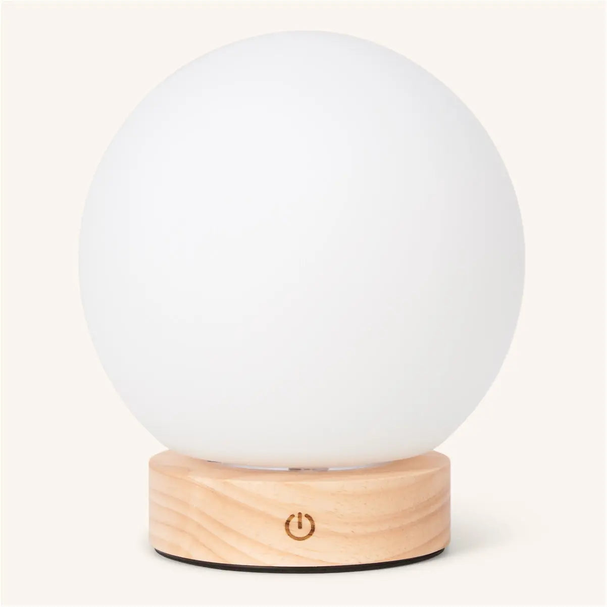 Flore Wooden Lamp with Glass Bulb – Rechargeable & Dimmable Cordless Light Tavellio