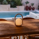 Skye Light Brown Wooden Cordless Lamp | Rechargeable & Dimmable Design Tavellio