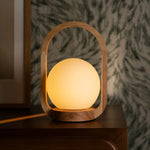 Skye Light Brown Wooden Cordless Lamp | Rechargeable & Dimmable Design Tavellio