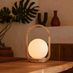 Skye Light Brown Wooden Cordless Lamp | Rechargeable & Dimmable Design Tavellio