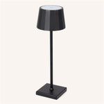 William Black Rechargeable Iron Table Lamp – 150-Hour Battery, Dimmable, USB-C Charging Tavellio