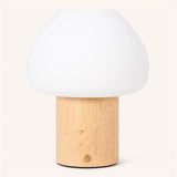 Fynn Light Brown Wooden Lamp – Rechargeable, Dimmable & Stylish Tavellio