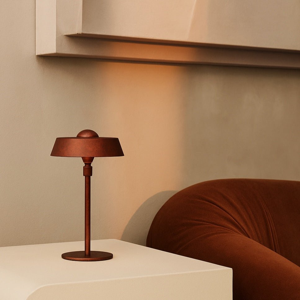 Luca Bronze - USB Rechargeable Lamp l Minimalist, Playful & Dimmable