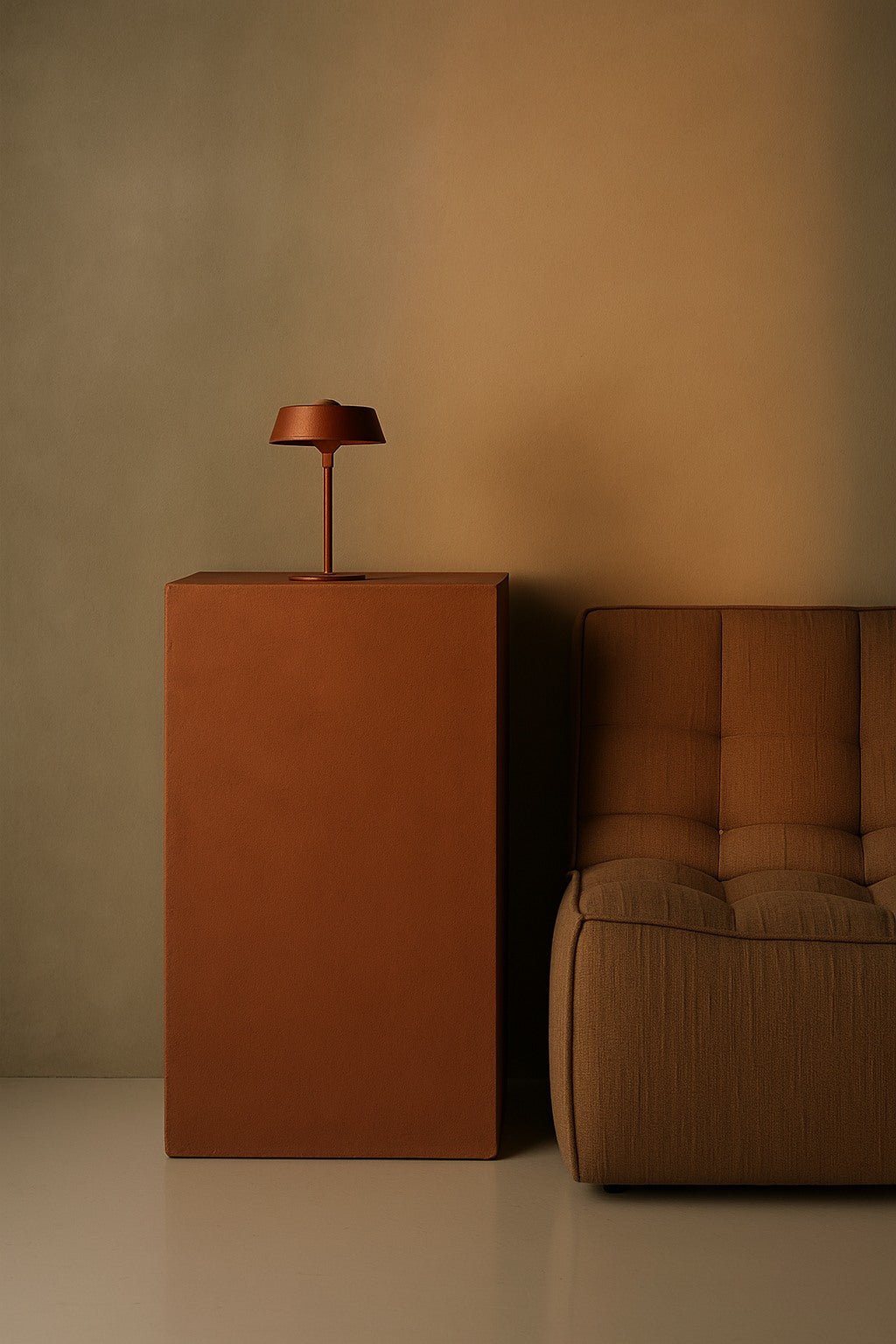 Luca Bronze - USB Rechargeable Lamp l Minimalist, Playful & Dimmable