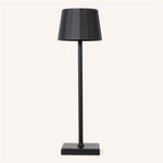 William Black Rechargeable Iron Table Lamp – 150-Hour Battery, Dimmable, USB-C Charging Tavellio