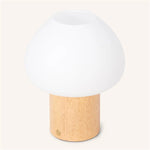 Fynn Light Brown Wooden Lamp – Rechargeable, Dimmable & Stylish Tavellio