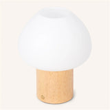 Fynn Light Brown Wooden Lamp – Rechargeable, Dimmable & Stylish Tavellio