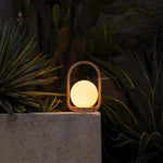 Skye Light Brown Wooden Cordless Lamp | Rechargeable & Dimmable Design Tavellio