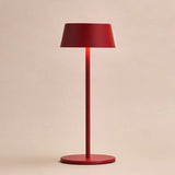 Hugo Berry Red Rechargeable Iron Table Lamp - Dimmable, Stylish & Cordless Tavellio