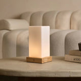 Zayn Light Brown Wooden Rechargeable Lamp l Dimmable & Cordless & Good Battery Tavellio