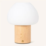 Fynn Light Brown Wooden Lamp – Rechargeable, Dimmable & Stylish Tavellio