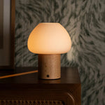Fynn Light Brown Wooden Lamp – Rechargeable, Dimmable & Stylish Tavellio