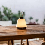 Liv Dark Brown Rechargeable Lamp – Leather Strap, Dimmable, 3 Light Modes, Cordless Tavellio