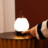 Cooper Dark Brown Wooden Rechargeable Table Lamp – Cordless, Dimmable & Stylish Tavellio