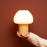 Fynn Light Brown Wooden Lamp – Rechargeable, Dimmable & Stylish Tavellio