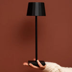William Black Rechargeable Iron Table Lamp – 150-Hour Battery, Dimmable, USB-C Charging Tavellio