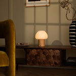 Fynn Light Brown Wooden Lamp – Rechargeable, Dimmable & Stylish Tavellio