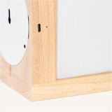 Lizzy Cordless Wooden Wall Lamp – Rechargeable, Dimmable with Frosted Glass Tavellio