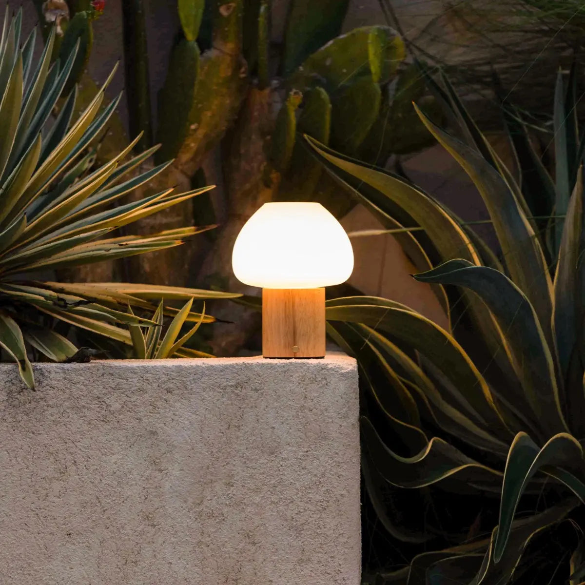 Fynn Light Brown Wooden Lamp – Rechargeable, Dimmable & Stylish Tavellio