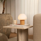 Fynn Light Brown Wooden Lamp – Rechargeable, Dimmable & Stylish Tavellio