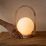 Skye Light Brown Wooden Cordless Lamp | Rechargeable & Dimmable Design Tavellio