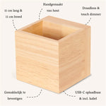 Sand Light Brown Square Wall Lamp | Rechargeable, Dimmable & Cordless Tavellio