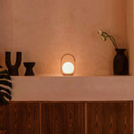 Skye Light Brown Wooden Cordless Lamp | Rechargeable & Dimmable Design Tavellio