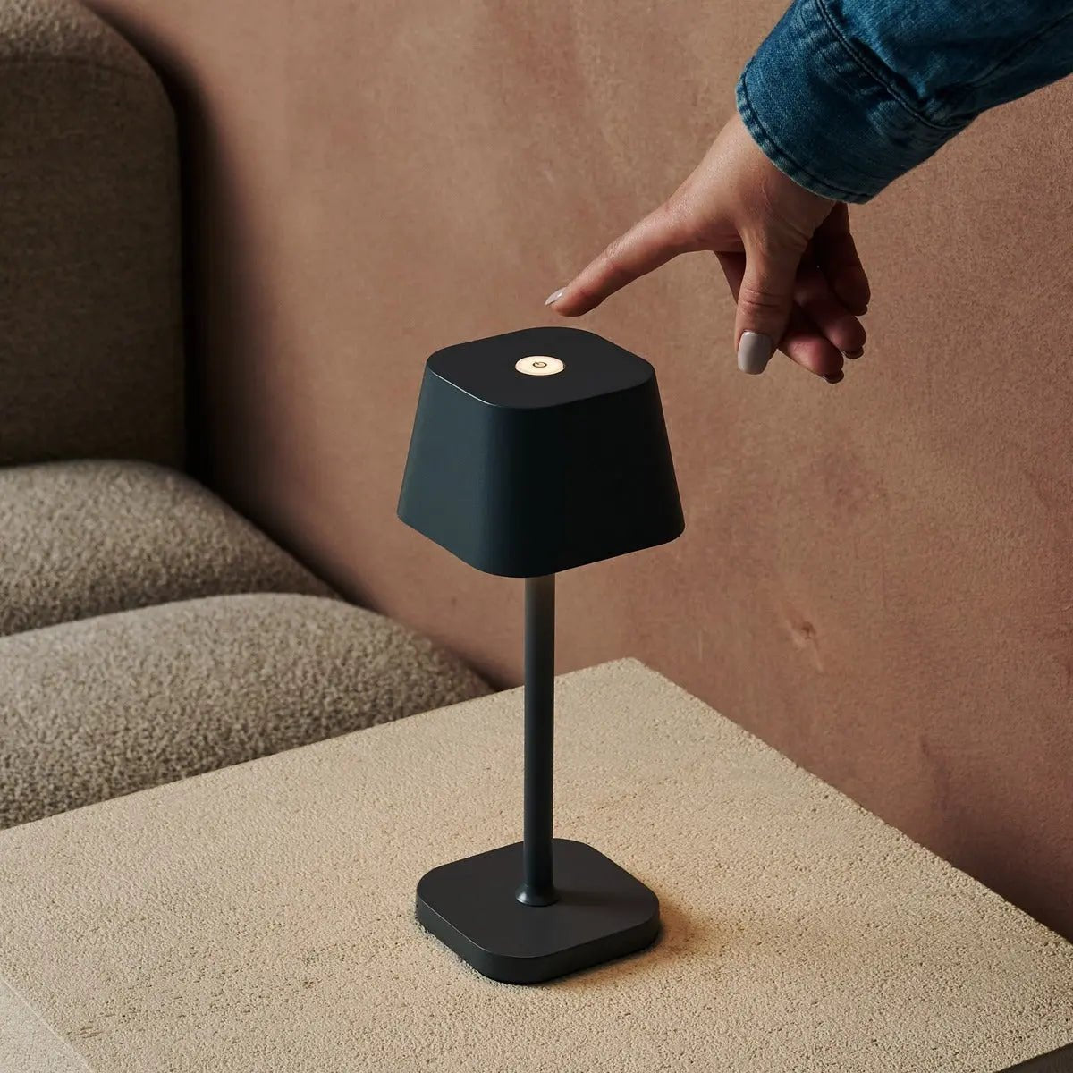Ava Stone Grey - Rechargeable Table Lamp | Stylish & Cordless Lamp