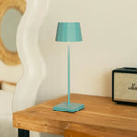 William Amsterdams Blue Rechargeable Iron Table Lamp – Dimmable, 120-Hour Battery, USB-C Tavellio