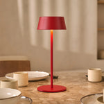 Hugo Berry Red Rechargeable Iron Table Lamp - Dimmable, Stylish & Cordless Tavellio