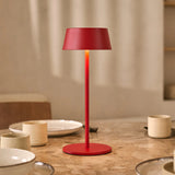Hugo Berry Red Rechargeable Iron Table Lamp - Dimmable, Stylish & Cordless Tavellio