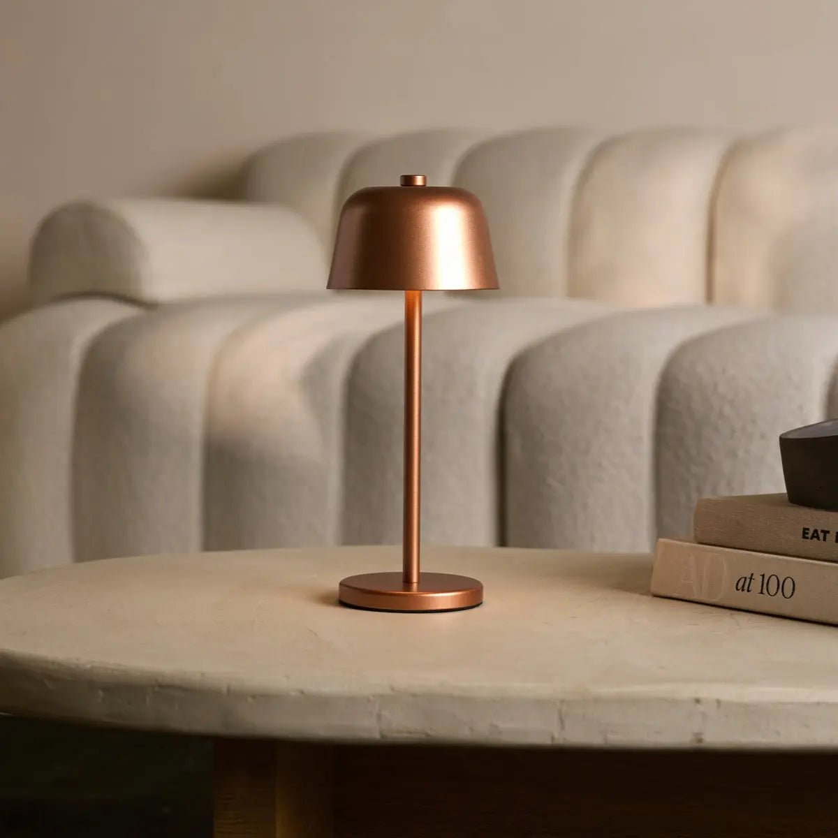 Anton Copper Rechargeable Table Lamp | Stylish & Cordless Lighting Tavellio