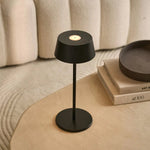 Hugo Midnight Black Rechargeable Table Lamp - Dimmable, Stylish & Cordless Tavellio