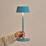 Hugo Amsterdams Blue Rechargeable Iron Table Lamp - Dimmable, Stylish & Cordless Tavellio