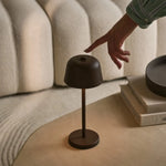 Anton Mocha Brown Rechargeable Table Lamp | Sleek & Cordless Lighting Tavellio
