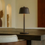 Anton Mocha Brown Rechargeable Table Lamp | Sleek & Cordless Lighting - Tavellio
