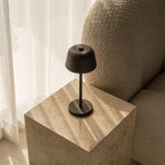 Anton Mocha Brown Rechargeable Table Lamp | Sleek & Cordless Lighting - Tavellio