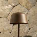 Anton Mocha Brown Rechargeable Table Lamp | Sleek & Cordless Lighting - Tavellio