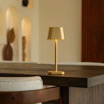 Ava Gold Rechargeable Table Lamp | Cordless, Dimmable & Stylish - Tavellio