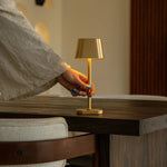 Ava Gold Rechargeable Table Lamp | Cordless, Dimmable & Stylish - Tavellio
