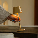 Ava Gold Rechargeable Table Lamp | Cordless, Dimmable & Stylish - Tavellio