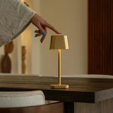 Ava Gold Rechargeable Table Lamp | Cordless, Dimmable & Stylish - Tavellio
