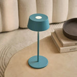 Hugo Amsterdams Blue Rechargeable Iron Table Lamp - Dimmable, Stylish & Cordless Tavellio