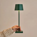 William Pine Green Rechargeable Table Lamp – USB-C, Dimmable, 150-Hour Battery Tavellio