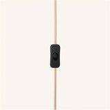 Quinn Wooden Lamp with Cord - Sustainable Rubberwood & Frosted Glass Tavellio