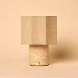 Bonnard Beige – Travertin Wiederaufladbare Tischlampe 
